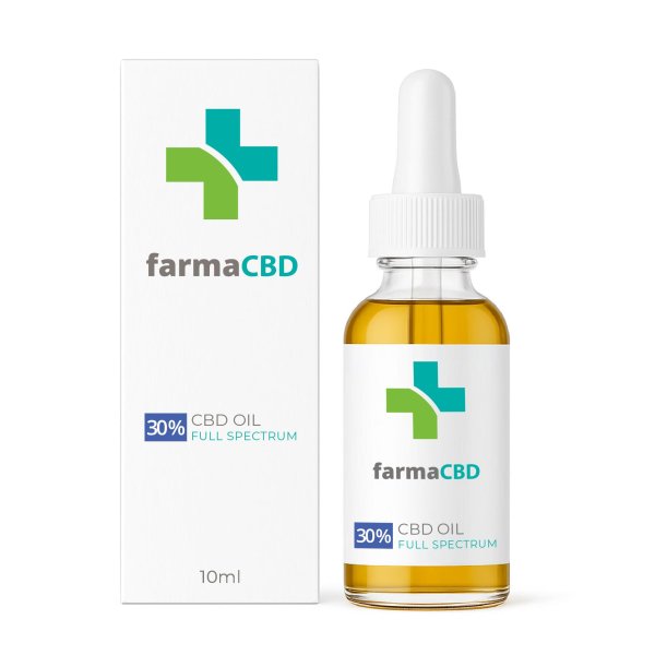Botella y caja del aceite CBD 30% de Farma CBD