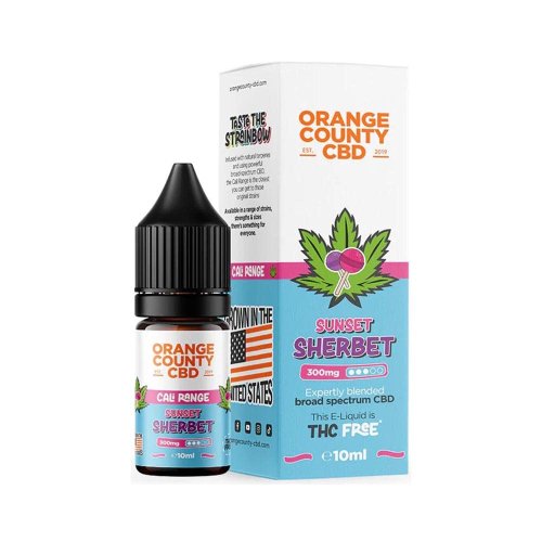 Orange County CBD E-Liquido Sunset Sherbet CBD 300 mg 10 ml