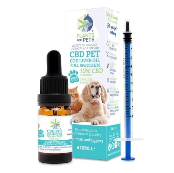 Aceite 10% CBD + CBG Espectro Completo Mascotas Plant of Life