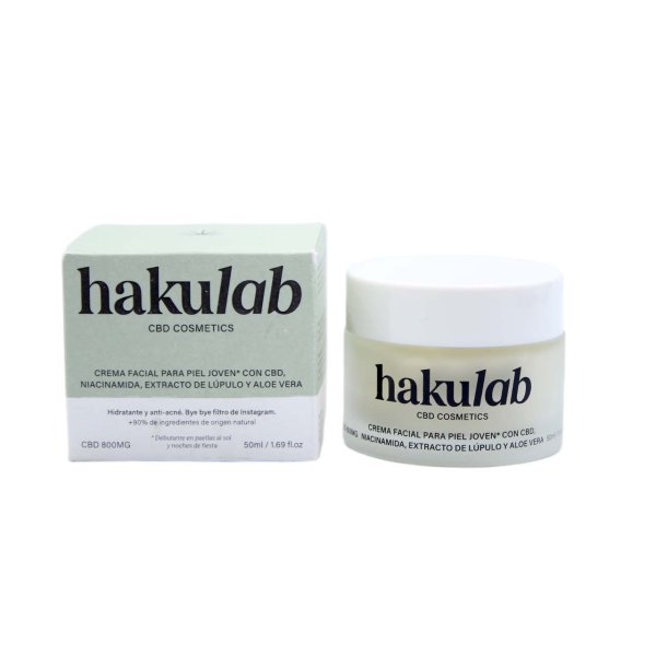 Crema CBD para piel joven Hakunalab 50ml caja lateral