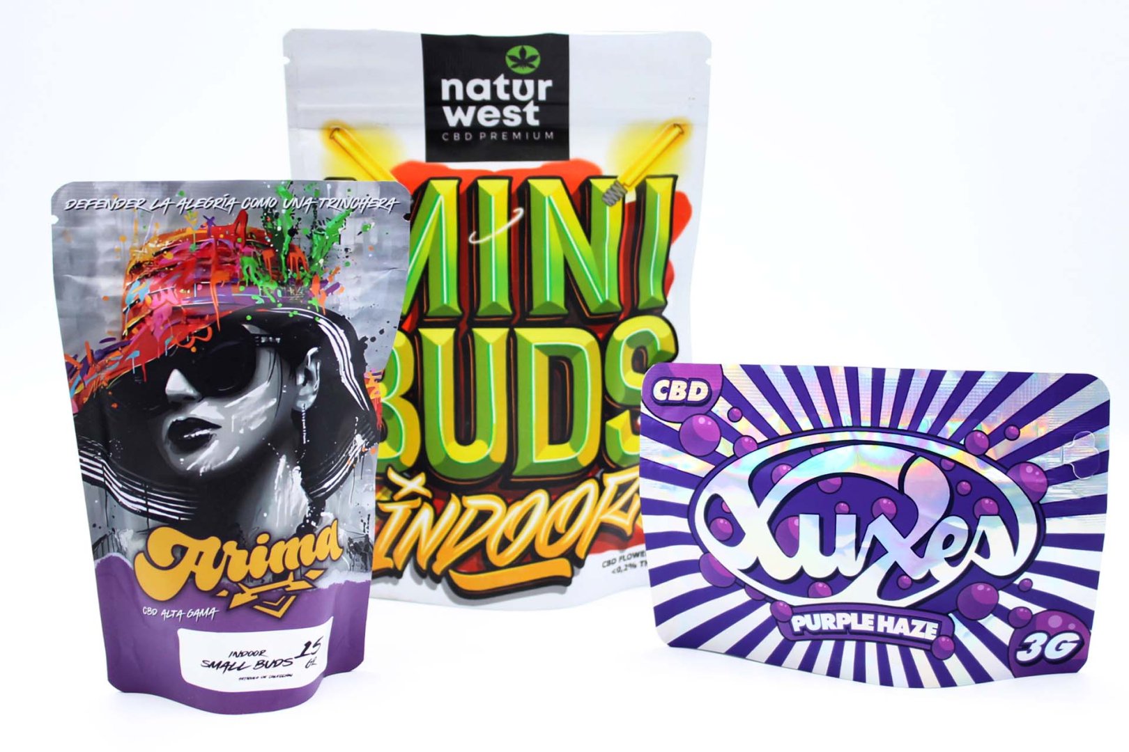 Mini Buds Naturwest y flores CBD Xuxes Purple Haze