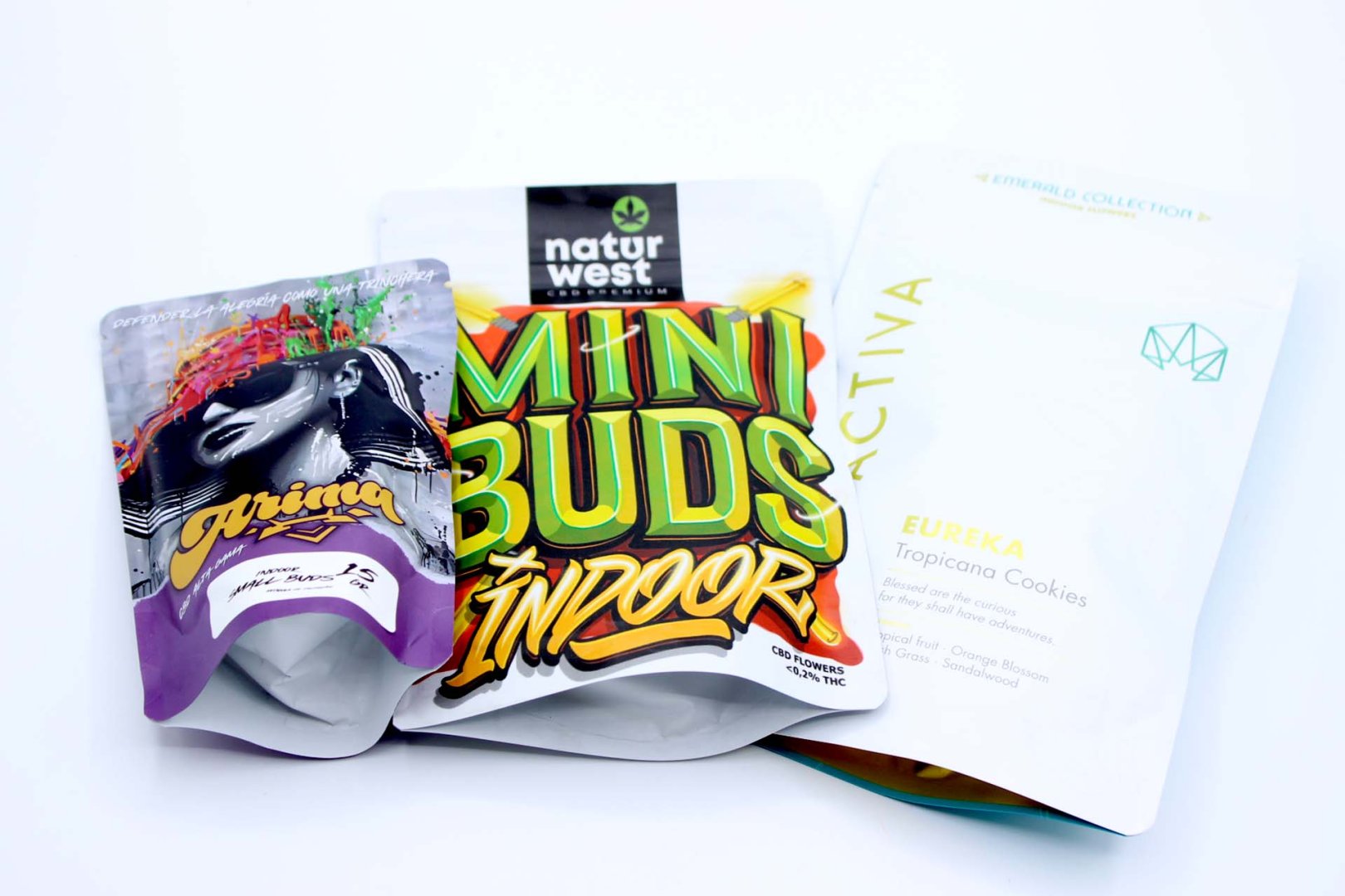 Pack flores CBD indoor Arima, Naturwest y Eureka
