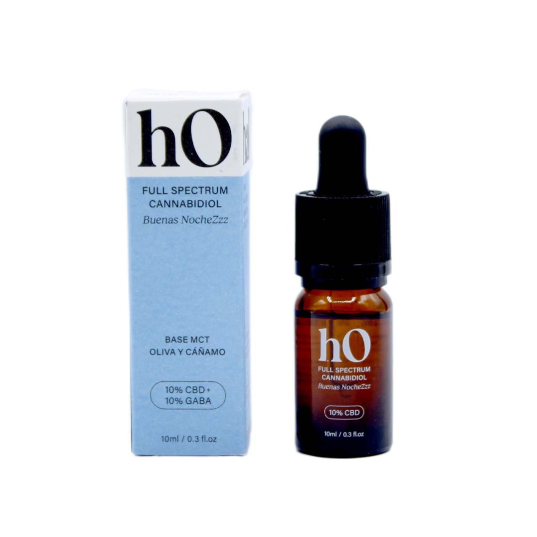 Aceite hO Oil 10% CBD + 10% GABA base MCT