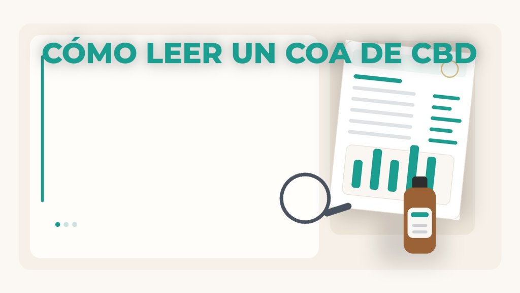 Cómo leer un COA de CBD con certificado y producto en composición editorial clara