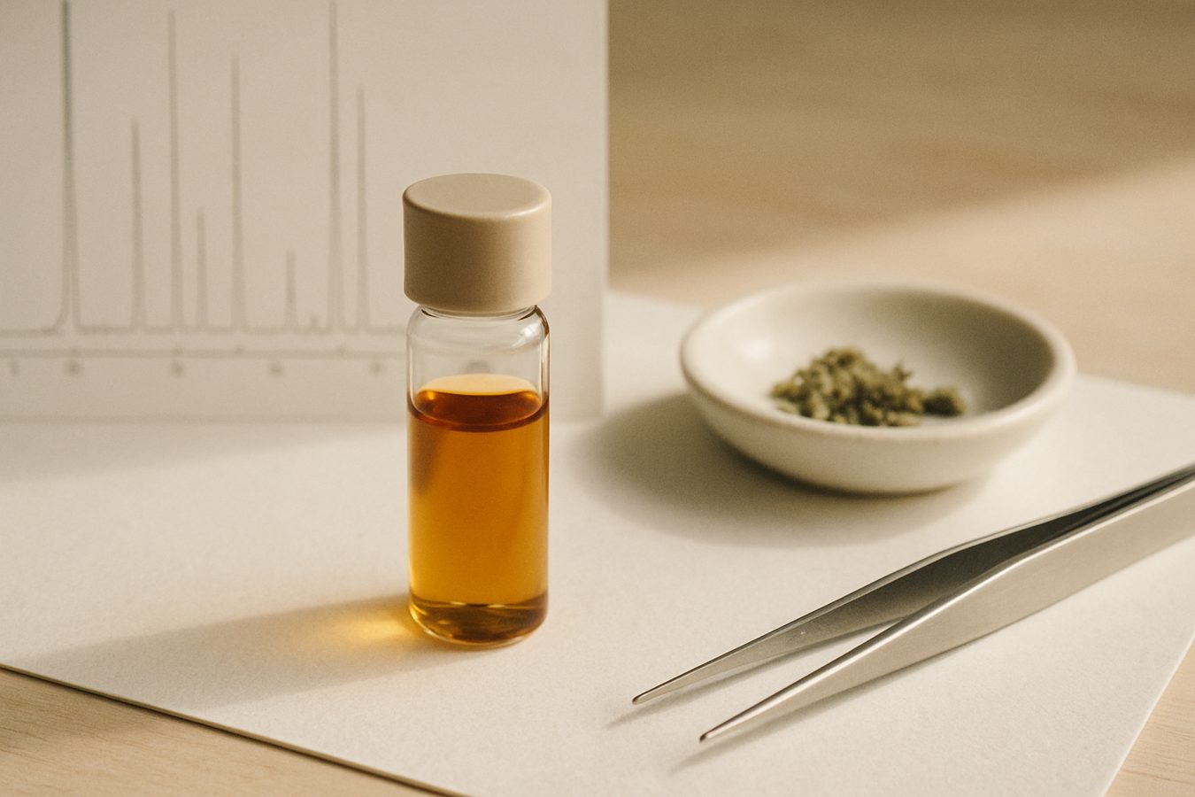 Detalle de análisis de laboratorio para COA CBD