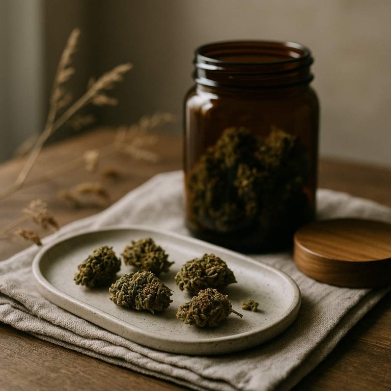 Cómo conservar flores CBD en imagen editorial