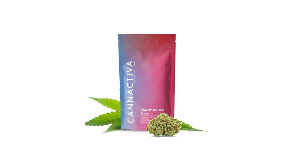 Flor Candy Krush de Cannactiva con textura densa y resina visible