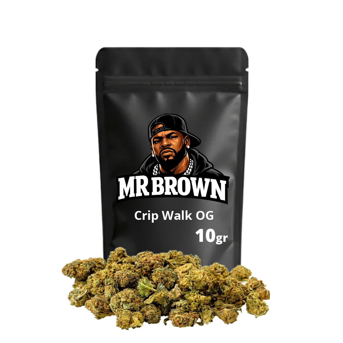 Crip Walk OG Small Buds Mr Brown 10g - cogollos pequeños CBD de cultivo europeo