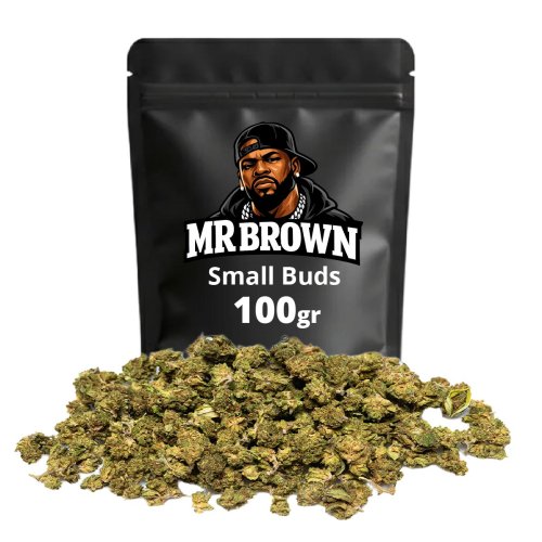 Small Buds Mr Brown 100g - cogollos pequeños CBD de cultivo europeo