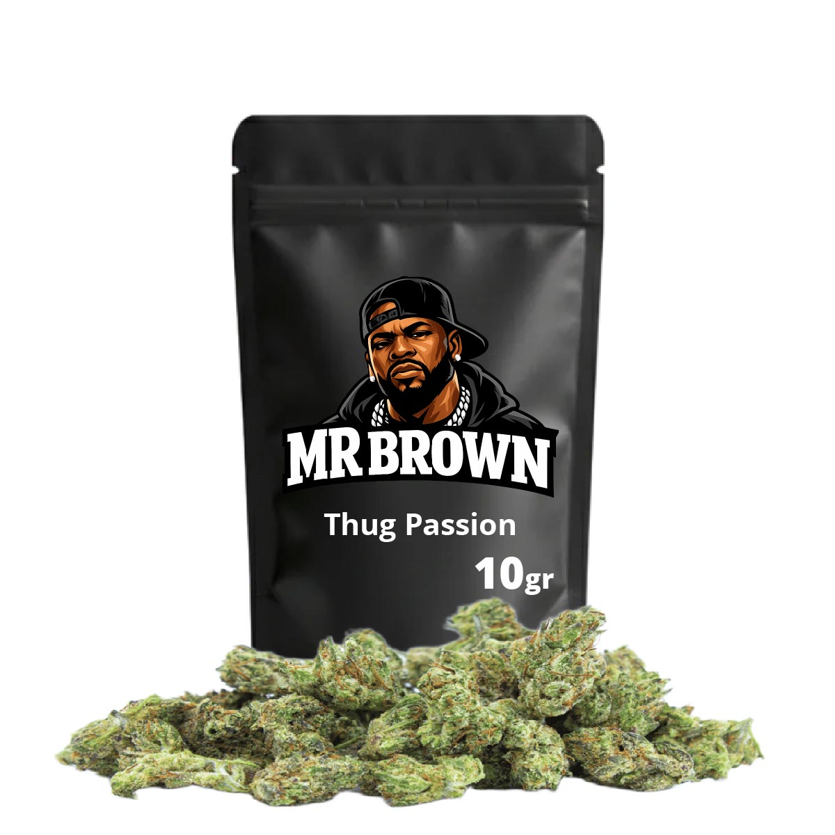 Thug Passion Small Buds Mr Brown 10g - cogollos pequeños CBD de cultivo europeo