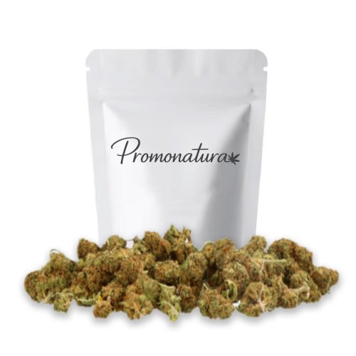 Cogollos pequeños indoor Bubba Kush CBD Promonatura 10g, Small Buds de aroma terroso a café y cacao