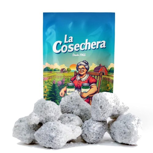 Ice Rock CBD La Cosechera cogollo premium recubierto de cristales blancos brillantes con resina densa de aroma intenso