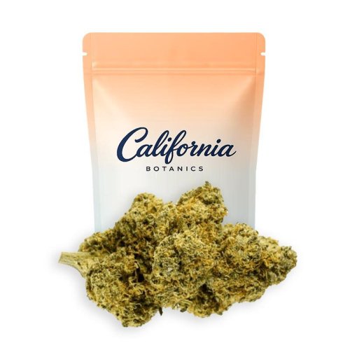 Cogollos indoor Runtz Cali CBD California Botanics en formato 5 g y 10 g con tonos verdes y violáceos cubiertos de tricomas