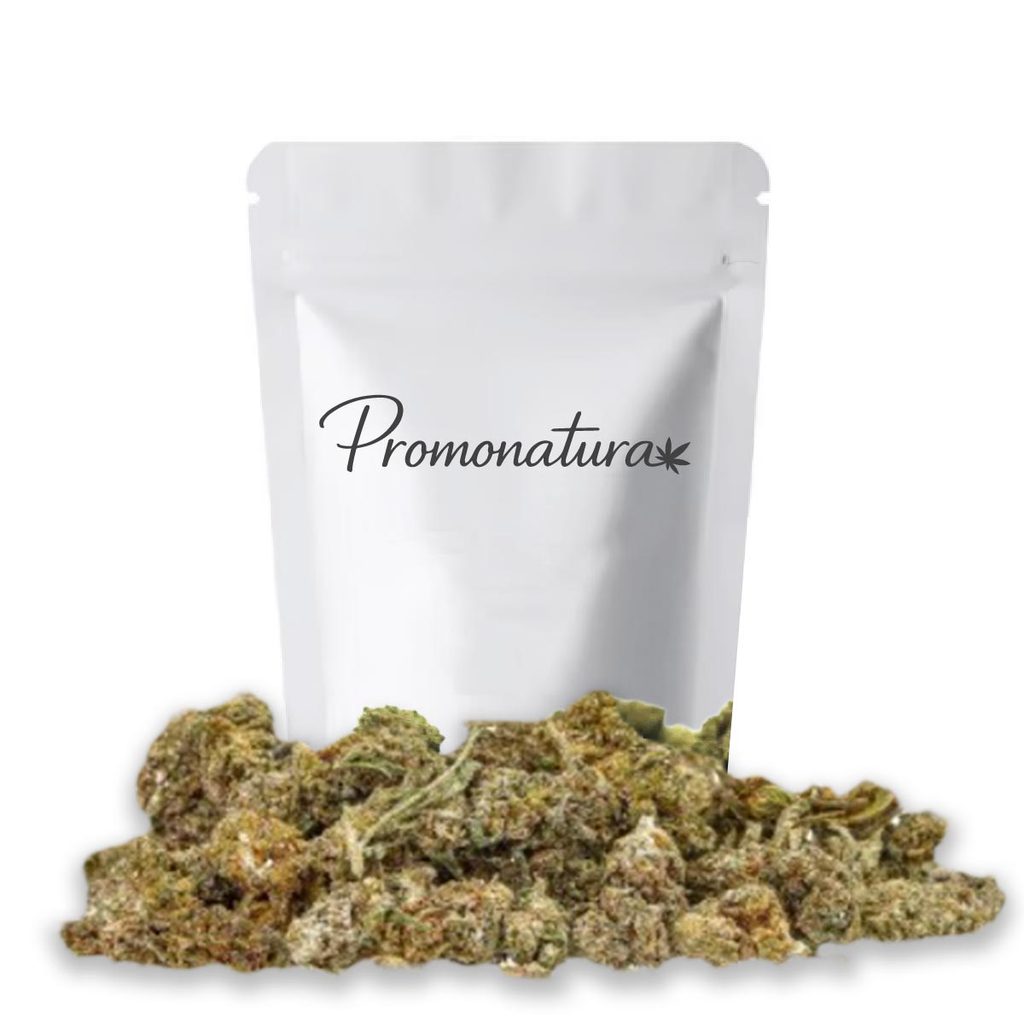 Cogollos pequeños indoor White Rhino CBD Promonatura 10g, Small Buds de aroma terroso y amaderado